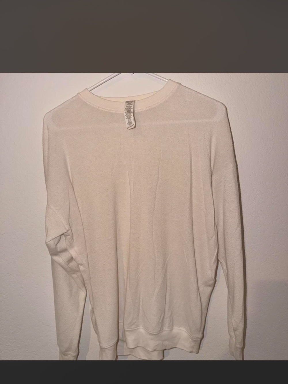 Alo yoga soho cream crewneck sweater xs
